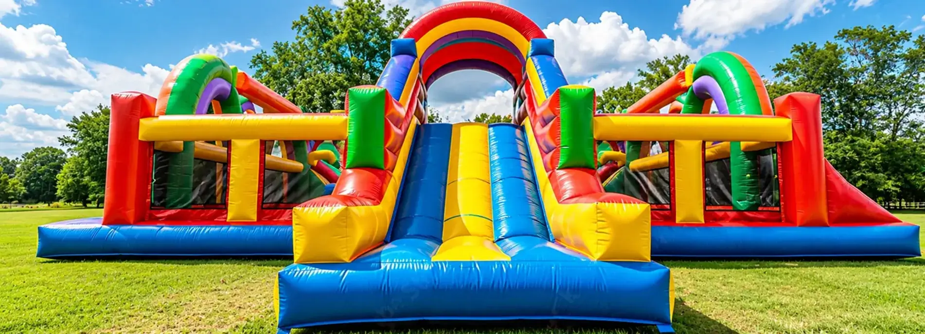 Benny Bounce House Rental colorful bounce house hero image